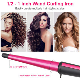 JAETON Hair Curling Iron tapered barrel close-up