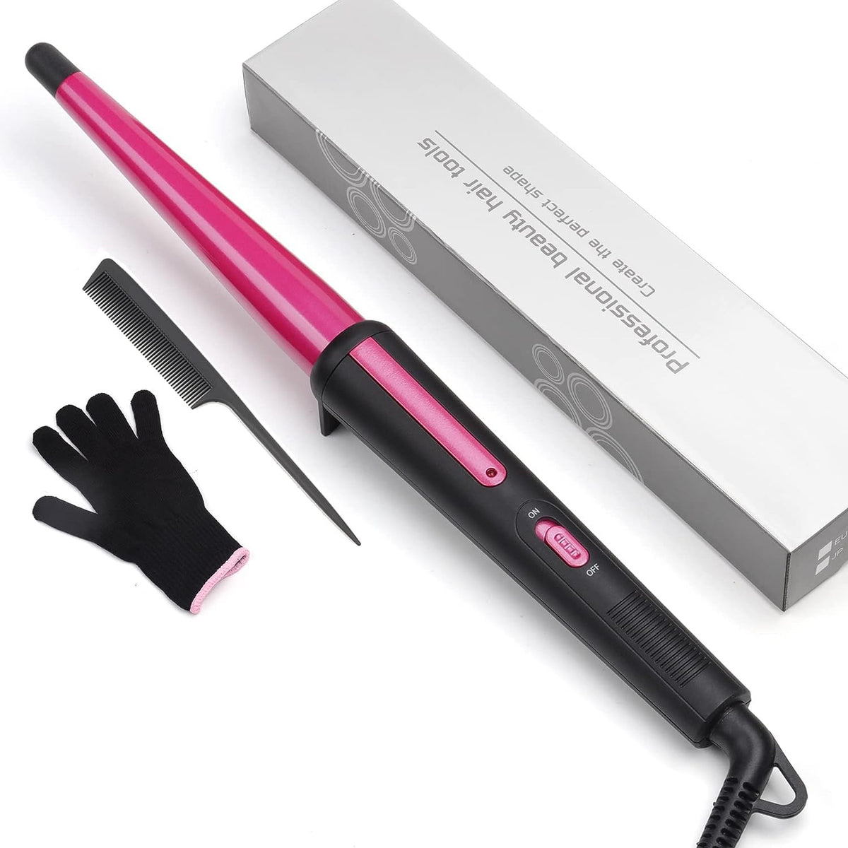 JAETON Hair Curling Iron tapered wand front view