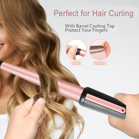 JAETON Hair Curling Iron Wand side view with power cord