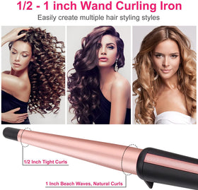 JAETON Hair Curling Iron Wand with heat-resistant glove