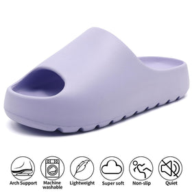Jaeynow Cloud Slides Light Purple back view