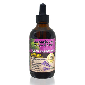 Jamaican Mango & Lime Black Castor Oil 4oz lavender bottle front view