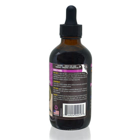 Jamaican Mango & Lime Black Castor Oil 4oz lavender bottle with cap open