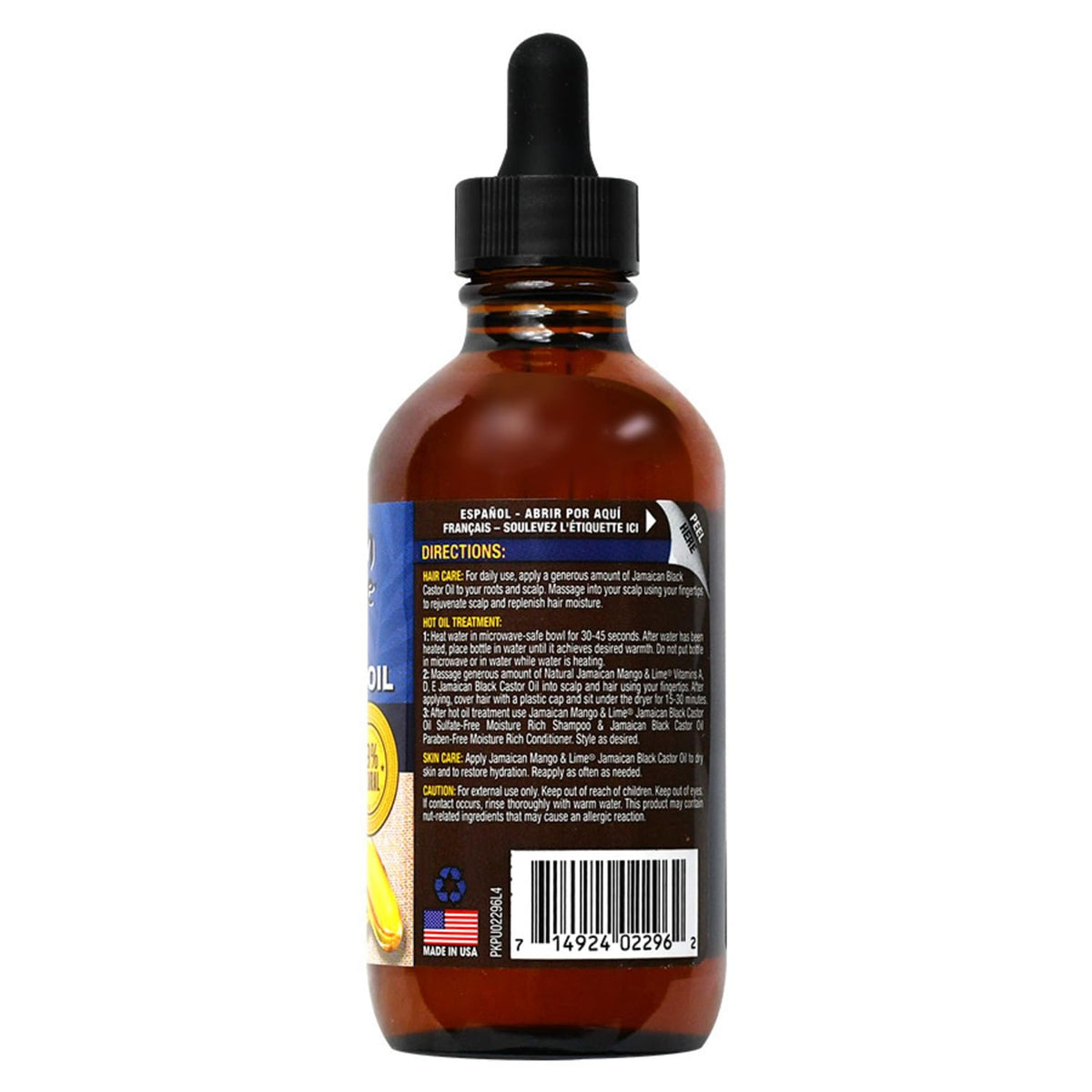 Jamaican Mango & Lime Black Castor Oil 4oz with natural hair styling products