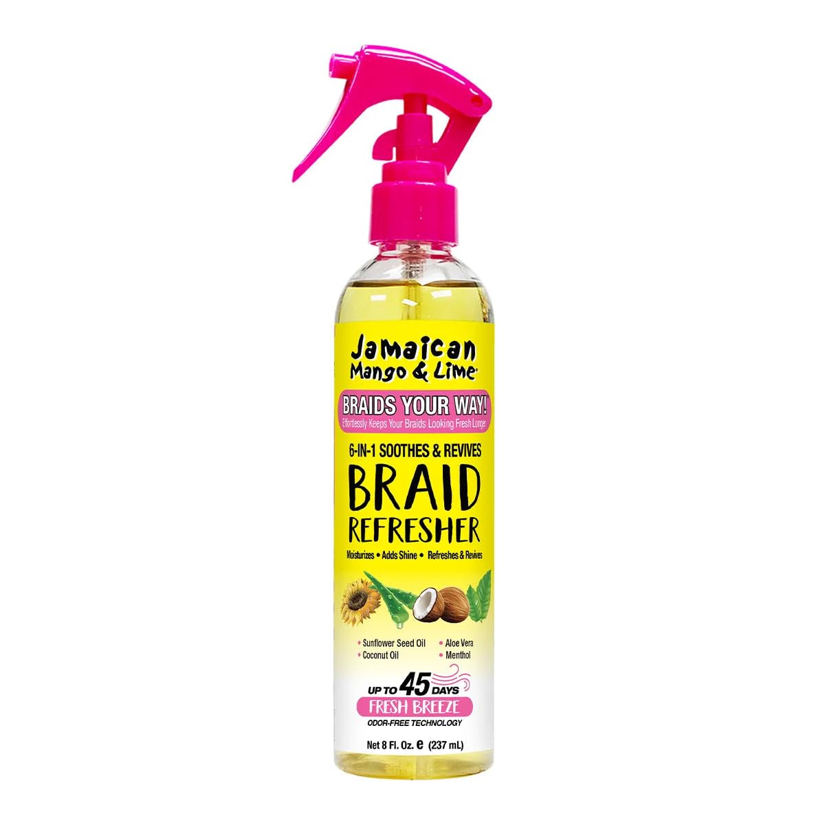 Jamaican Mango & Lime Braid Refresher Spray 220g front view