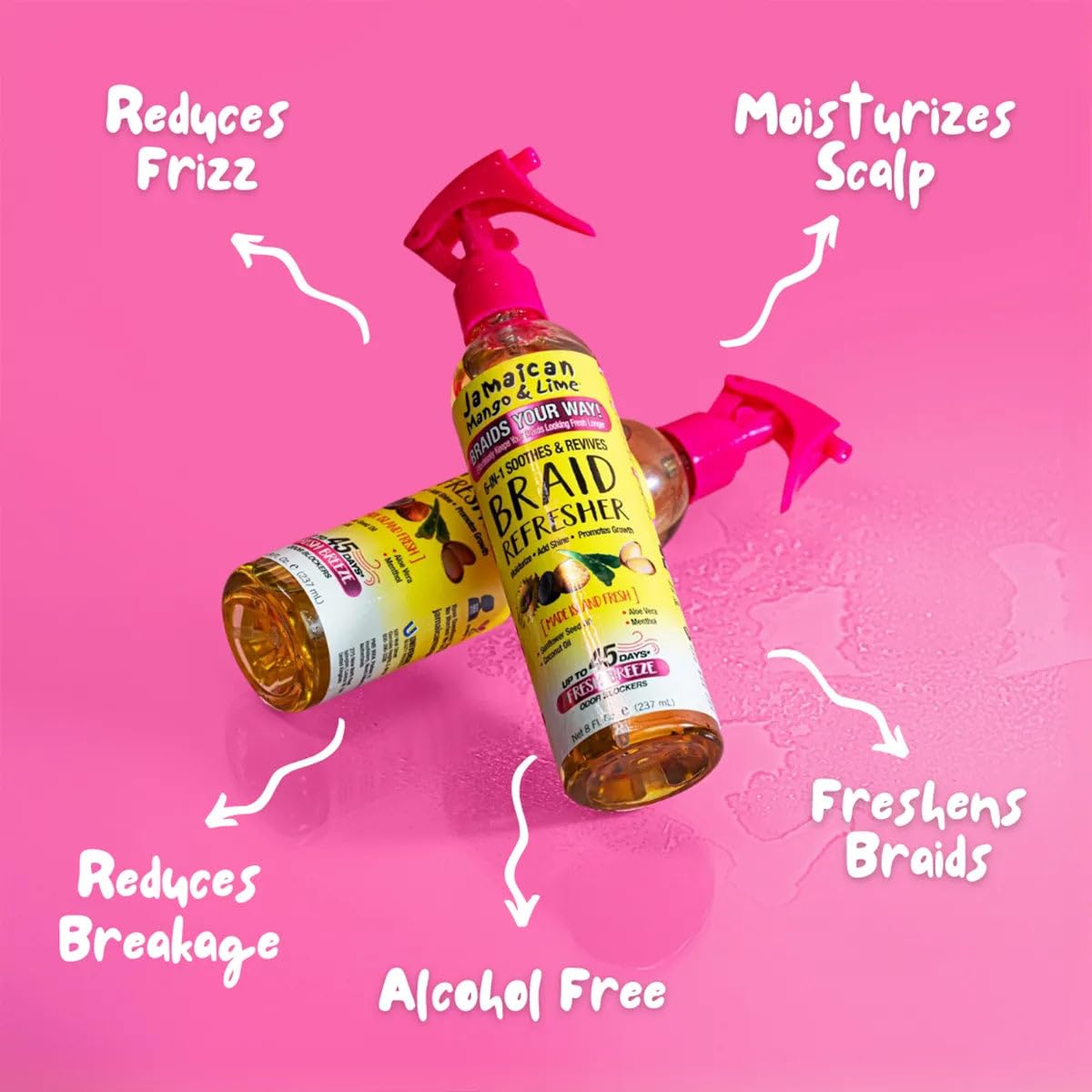Jamaican Mango & Lime Braid Refresher Spray 220g nozzle close-up