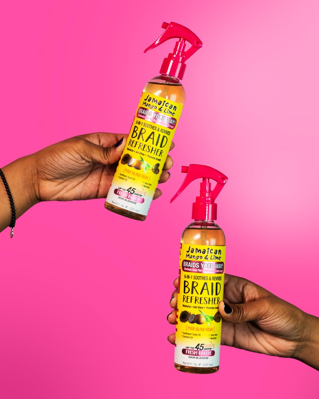 Jamaican Mango & Lime Braid Refresher Spray in a lifestyle setting