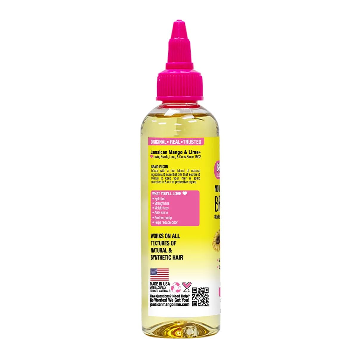Jamaican Mango & Lime Braids Your Way Elixir 118g application on braids