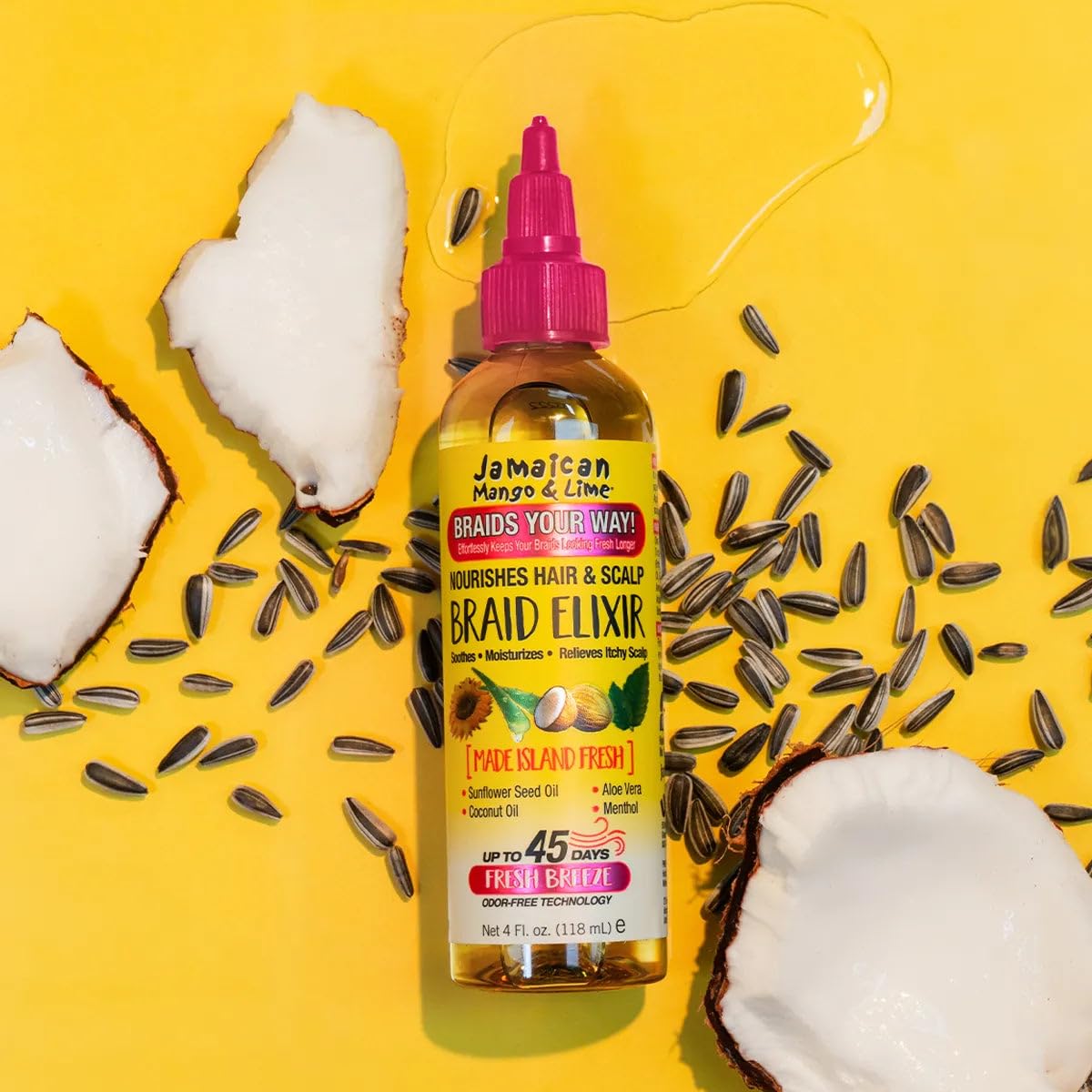 Jamaican Mango & Lime Braids Your Way Elixir 118g packaging details