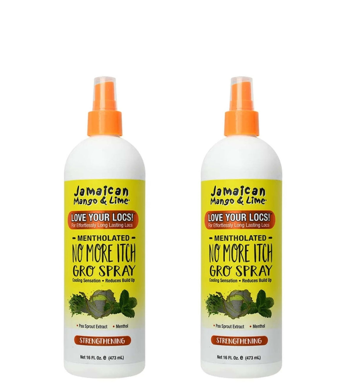 Jamaican Mango & Lime No More Itch Gro Spray 16 oz front view