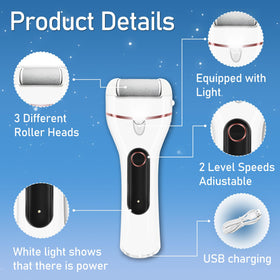 Jamestry electric foot callus remover with battery display