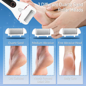 Jamestry foot callus remover showing cleaning tools