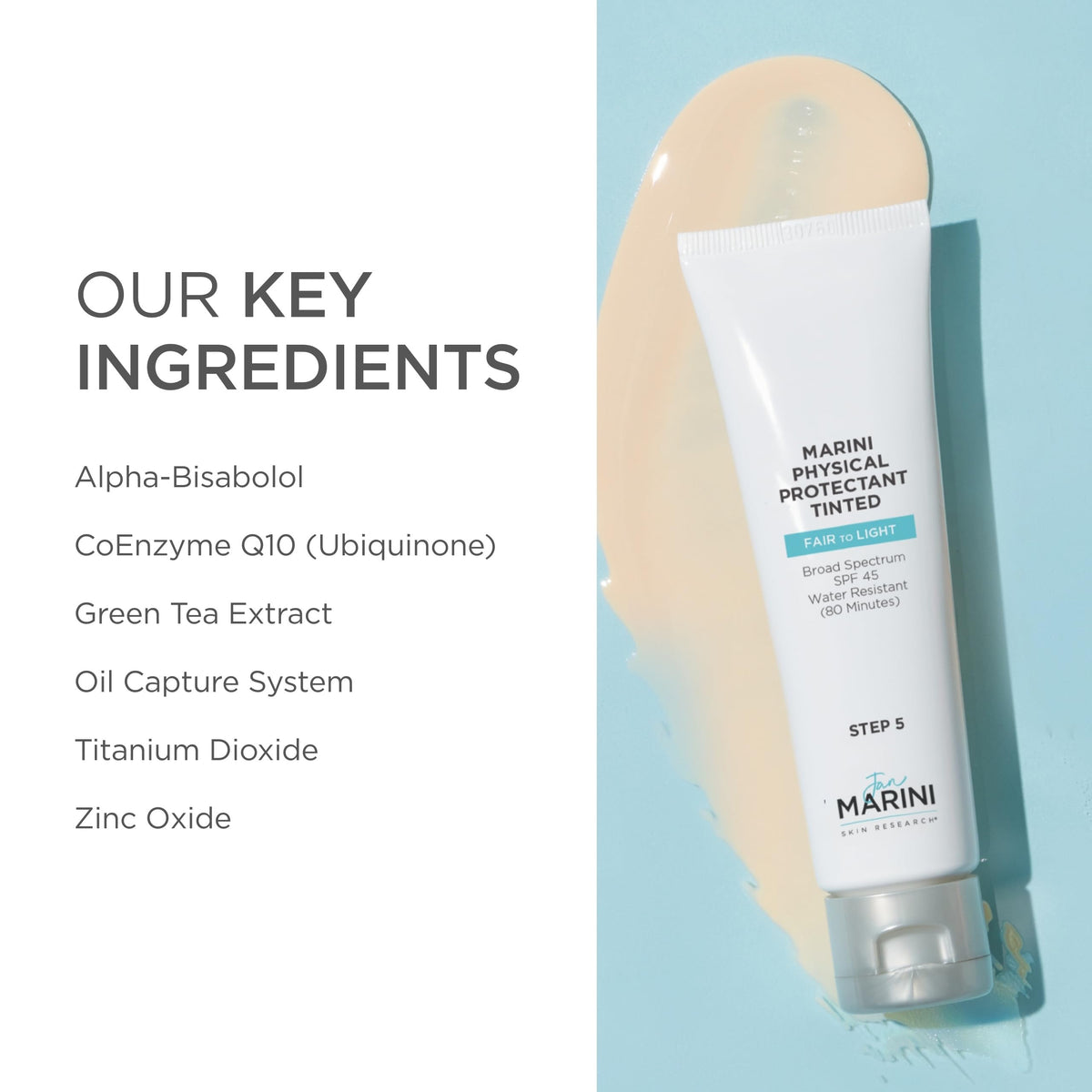Jan Marini Skin Research Physical Protectant Tinted SPF 45 ingredients list