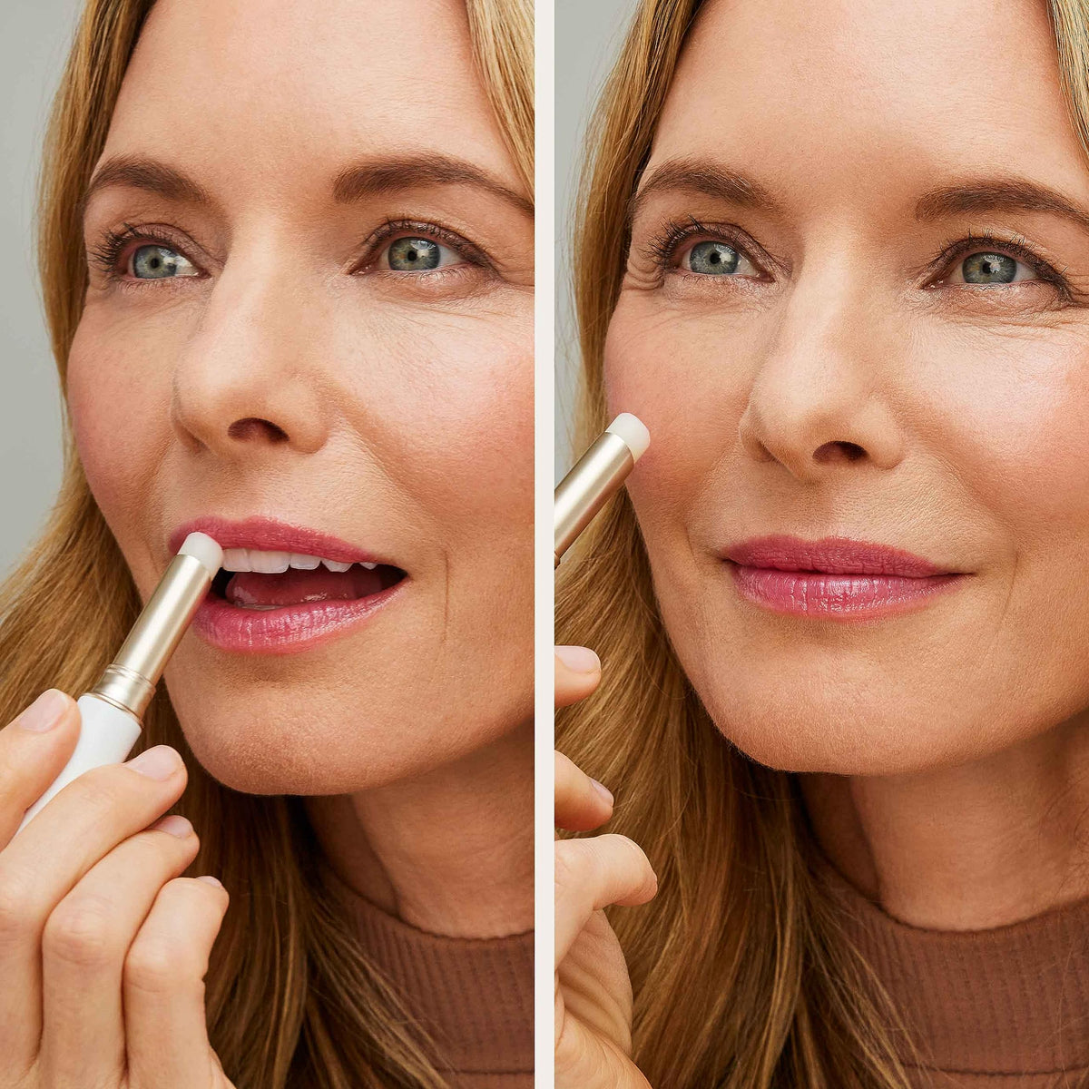 jane iredale Just Kissed Lip and Cheek Stain swatch on skin