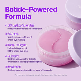 Jar of EIOM Hydrogel Eye Patches with lid off