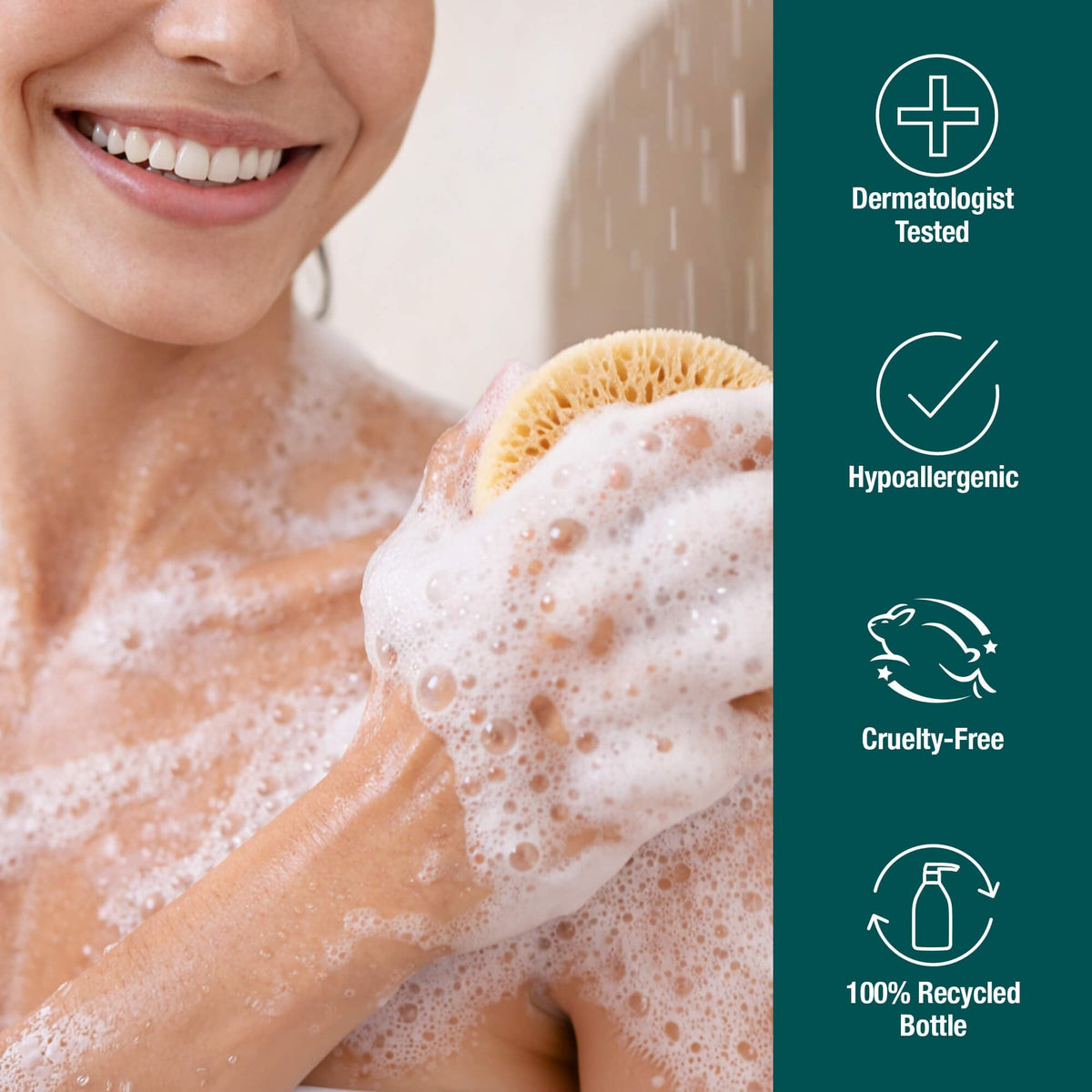 JASON body wash in a bathroom setting with towels