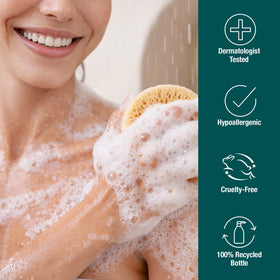 JASON body wash in a bathroom setting with towels