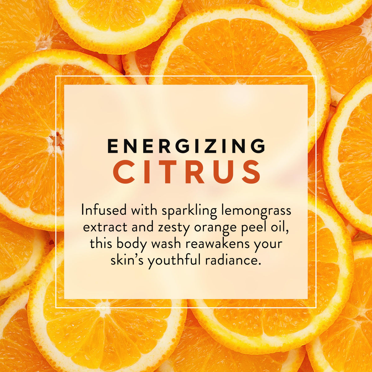 JASON Citrus Energizing Body Wash lathering on skin