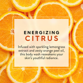 JASON Citrus Energizing Body Wash lathering on skin