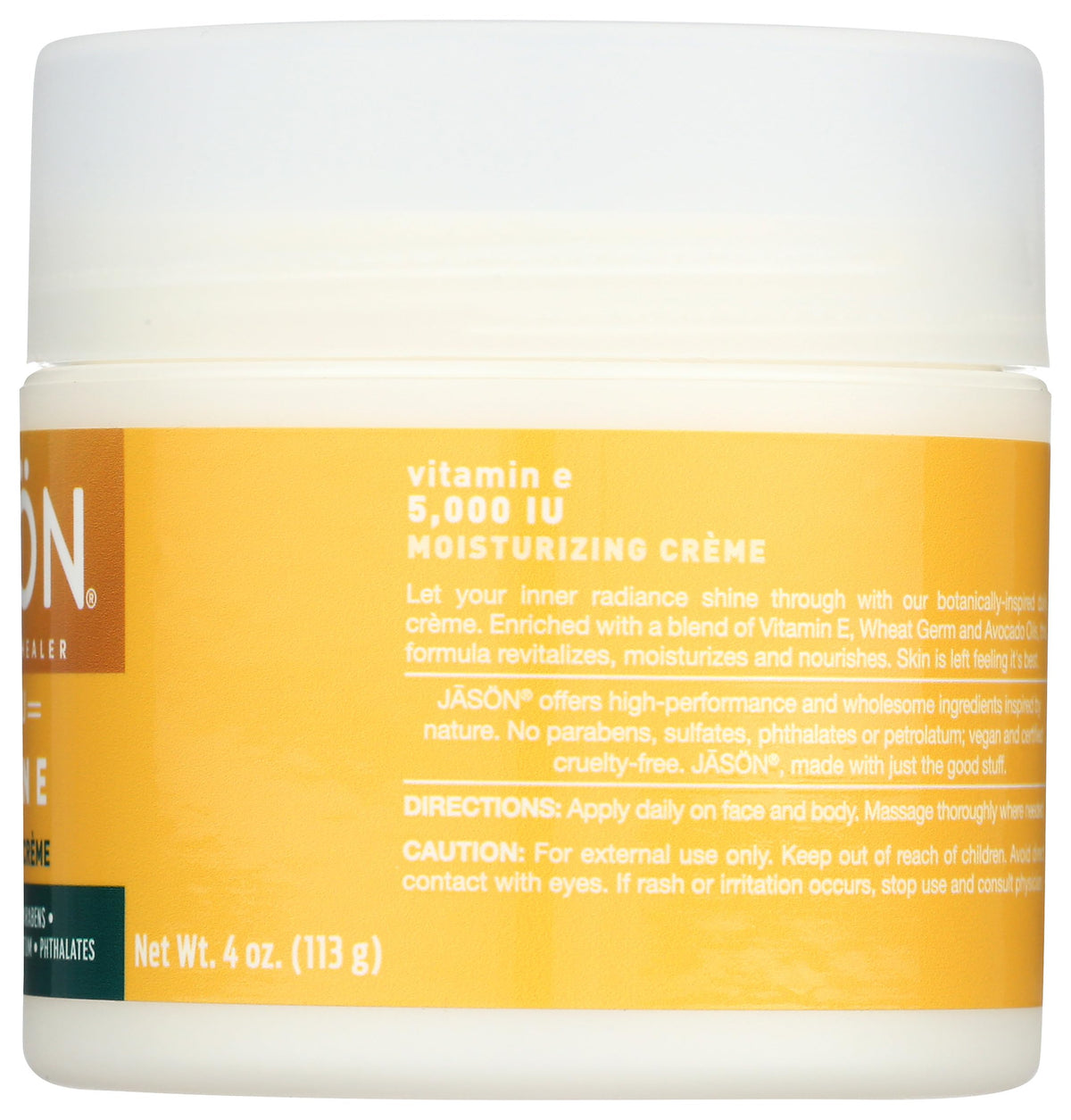 JASON Revitalizing Vitamin E Moisturizing Crème 5000 IU packaging details