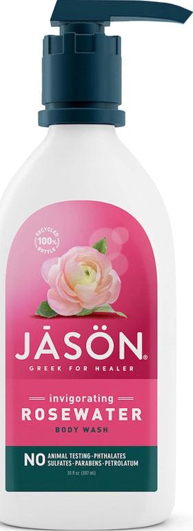 JASON Rosewater Invigorating Body Wash 30 fl oz front view