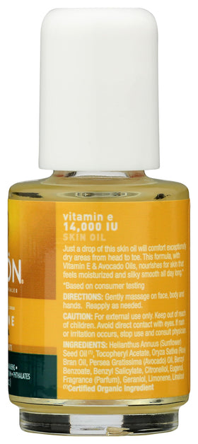 JASON Vitamin E Moisturizing Oil with avocado slices