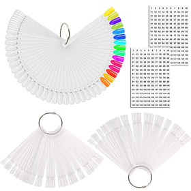 JASSINS 150Pcs Nail Swatch Sticks clear display tips front view