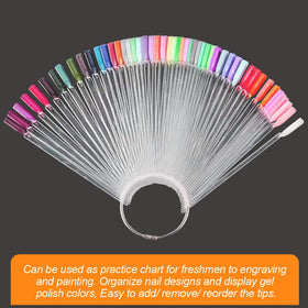 JASSINS Nail Swatch Sticks displayed with various nail polish colours