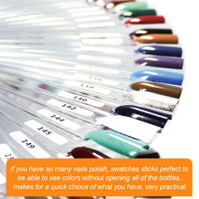 JASSINS Nail Swatch Sticks showcasing acrylic material quality