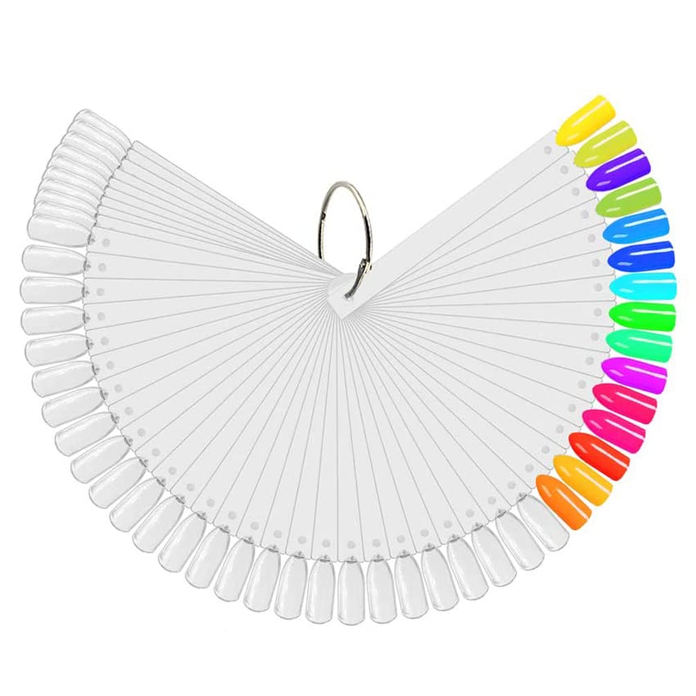 JASSINS Nail Swatch Sticks with split ring for easy organization