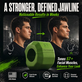 Jawzrsize Pop 'N Go Jaw Exerciser side view showing design