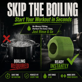 Jawzrsize Pop 'N Go Jaw Exerciser with app interface on smartphone