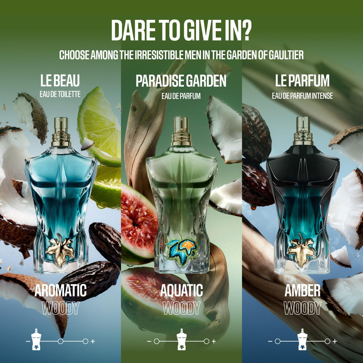 Jean Paul Gaultier Le Beau Paradise Garden Eau de Parfum bottle close-up