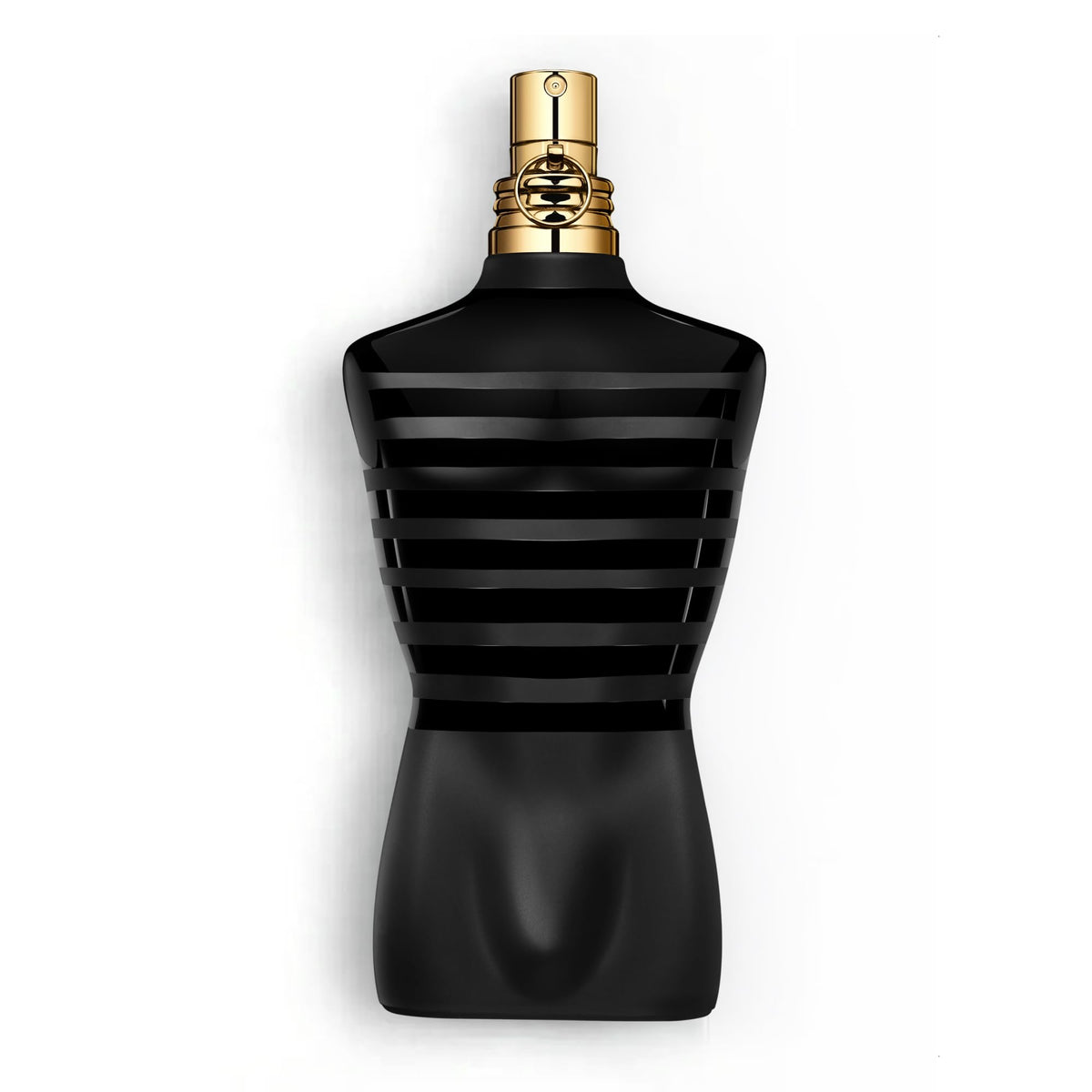 Jean Paul Gaultier Le Male Le Parfum 6.8 oz front view with torso-shaped bottle