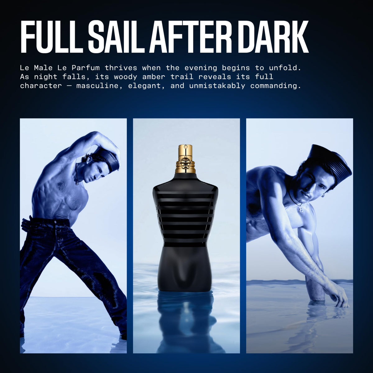 Jean Paul Gaultier Le Male Le Parfum bottle with sprayer