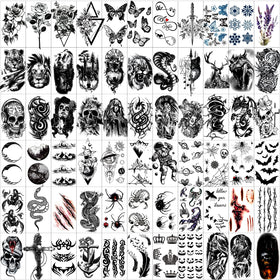 JEEFONNA temporary tattoos applied on skin