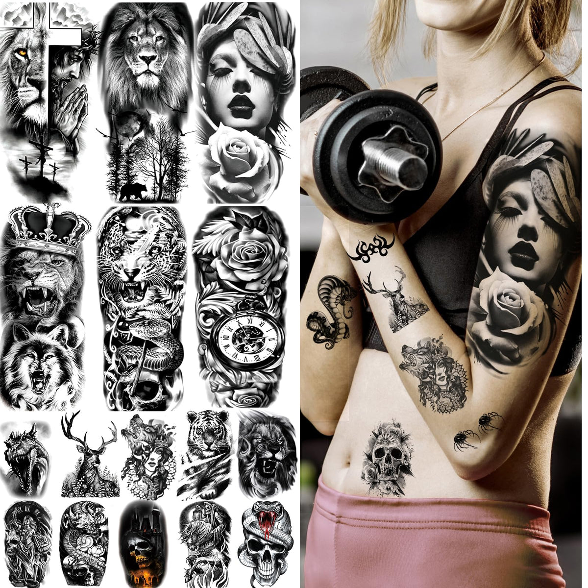 JEEFONNA temporary tattoos displayed on a flat surface