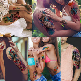 JEEFONNA temporary tattoos in use at a festival