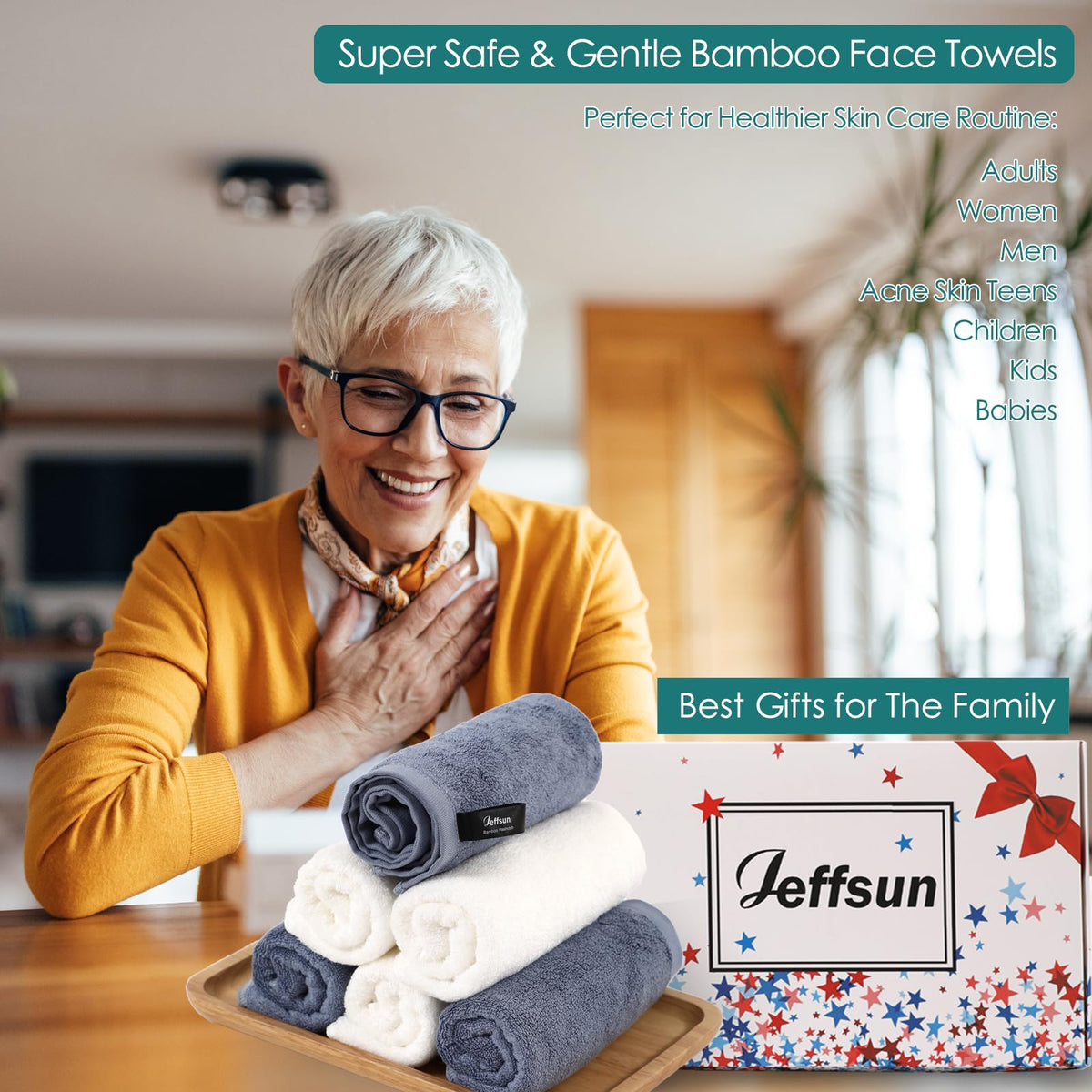 JEFFSUN face towel in use for makeup removal