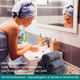 JEFFSUN face washcloth being used for makeup removal