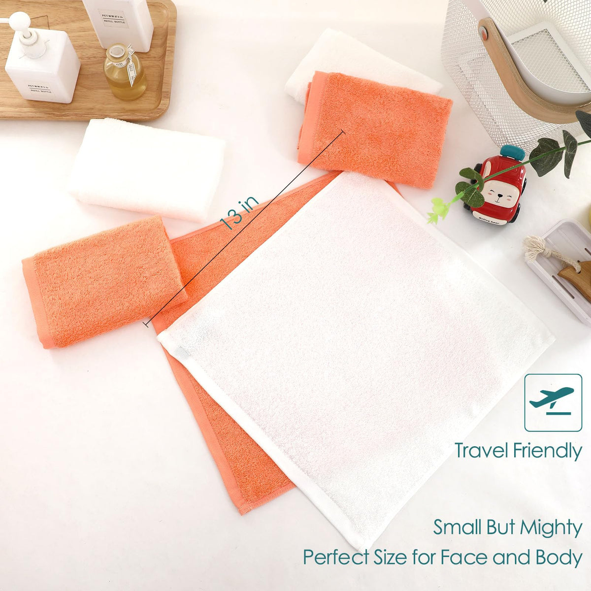 JEFFSUN Wash Cloths displayed with natural lighting