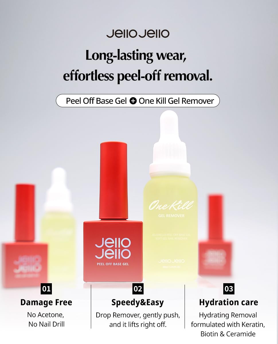 JelloJello One-Kill Gel Remover 30ml bottle front view