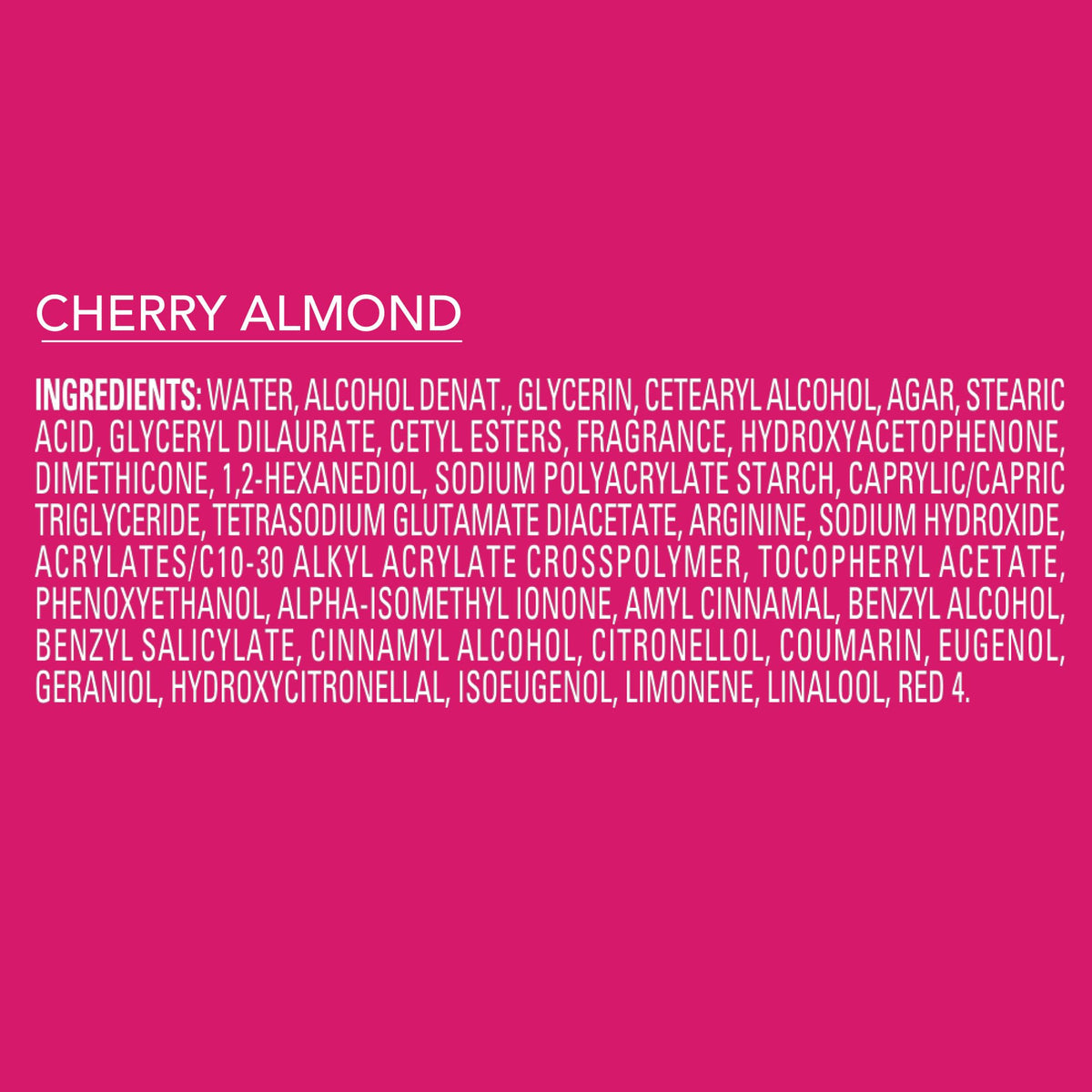 Jergens Cherry Almond Lotion Bursts in a travel bag