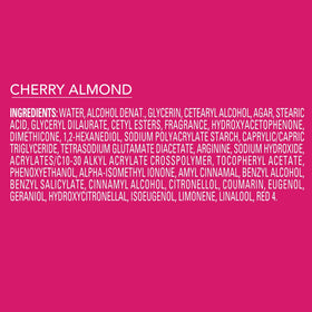 Jergens Cherry Almond Lotion Bursts in a travel bag