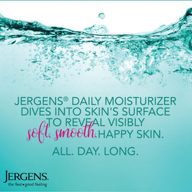 Jergens Daily Moisture Body Lotion on a bathroom counter