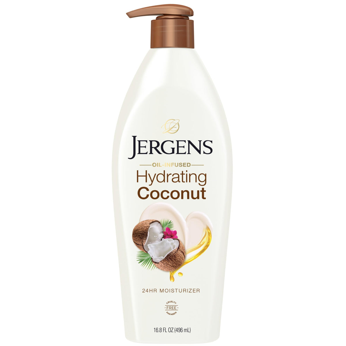 Jergens Hydrating Coconut Body Lotion 16.8 oz front view
