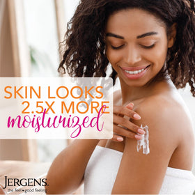Jergens Hydrating Coconut Body Lotion with coconut background
