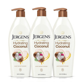 Jergens Hydrating Coconut Hand and Body Moisturizer 3-Pack front view