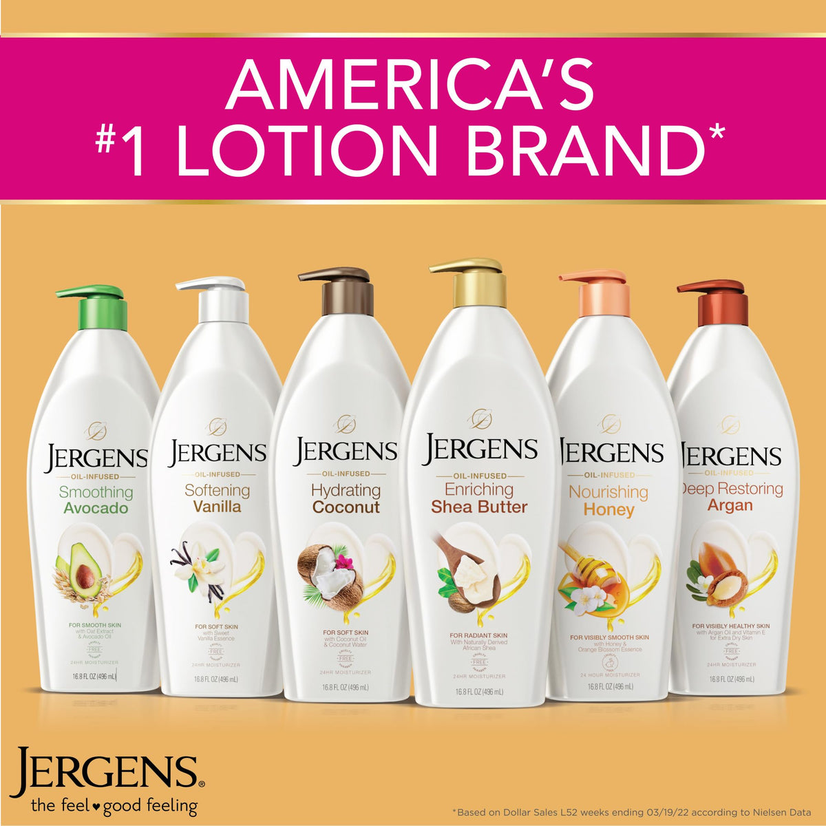 Jergens Hydrating Coconut lotion in a bathroom setting