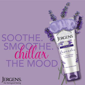 Jergens Lavender Hand & Body Lotion texture close-up